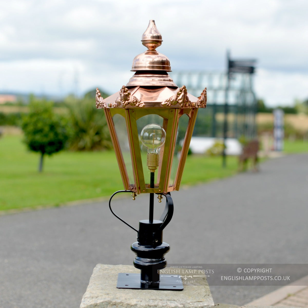 Copper Hexagon Entrance Light Set