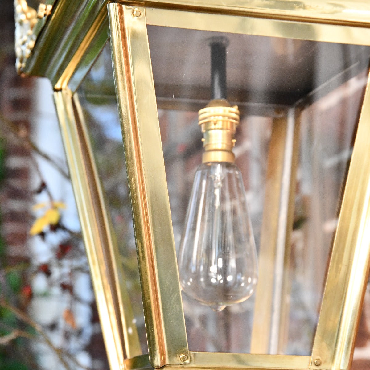 Brass Hanging Victorian Wall Lantern With Bulb Holder