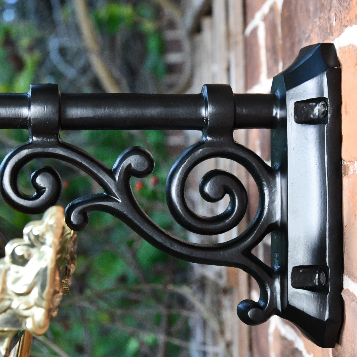 Black Cast Aluminium Wall Light Bracket