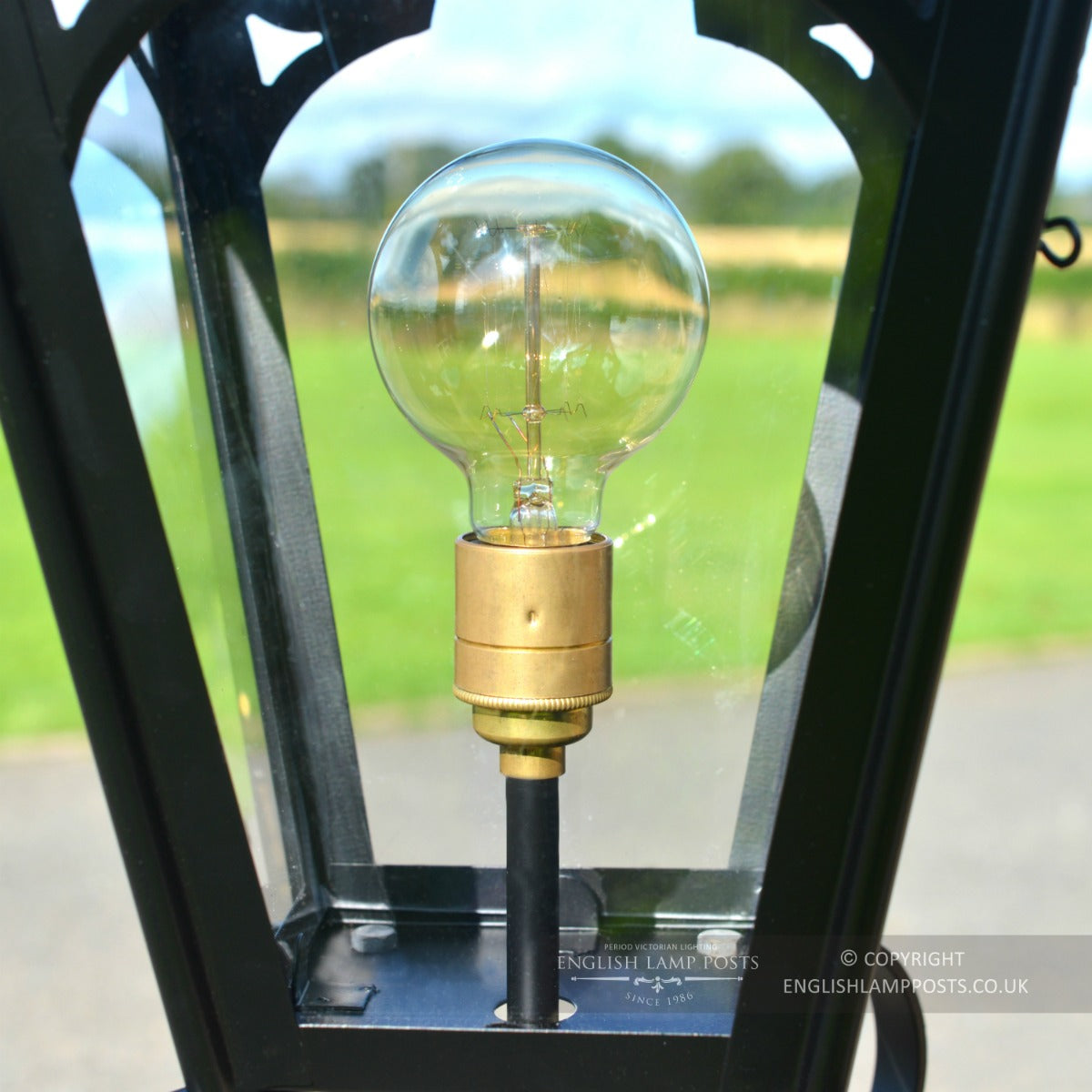 BLACK CANTERBURY ENTRANCE PILLAR LIGHT - 81CM