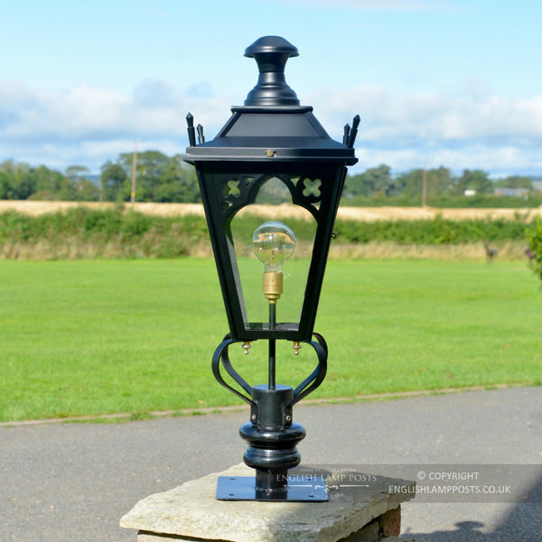 Black 'Canterbury' Entrance Pillar Light - 81cm