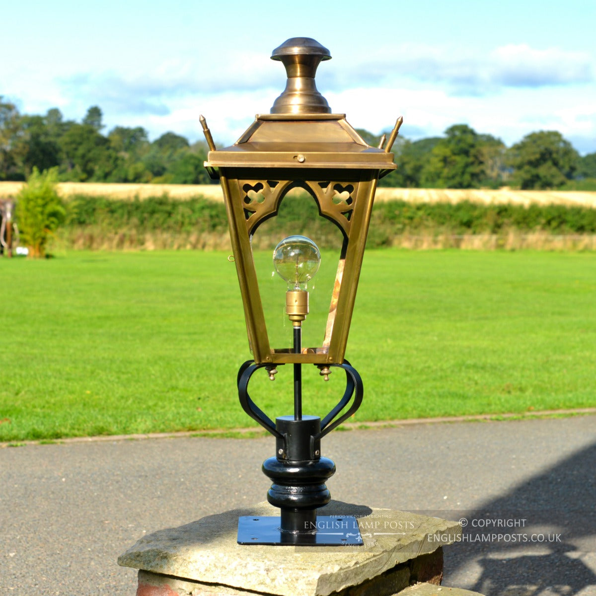 Antique Brass Canterbury Entrance Light
