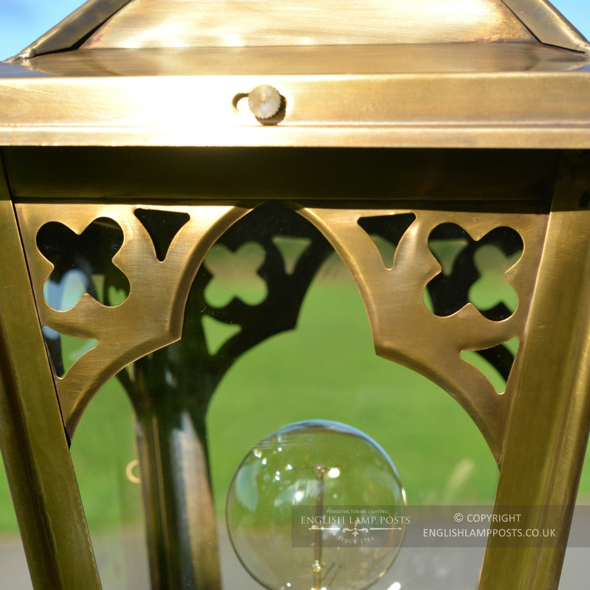Antique Brass Canterbury Entrance Light