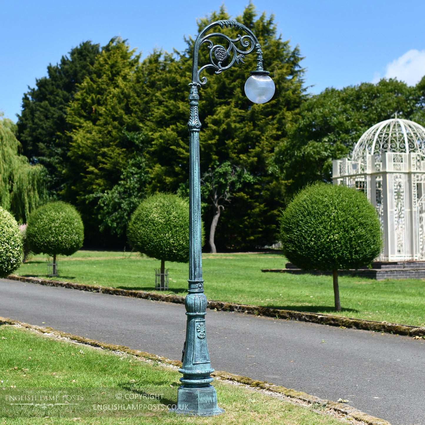  Cast Iron Lamp Post In Pale Blue