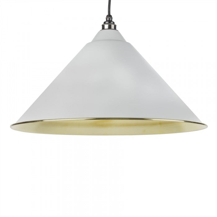 Light Matte Grey Conical Pendant Light
