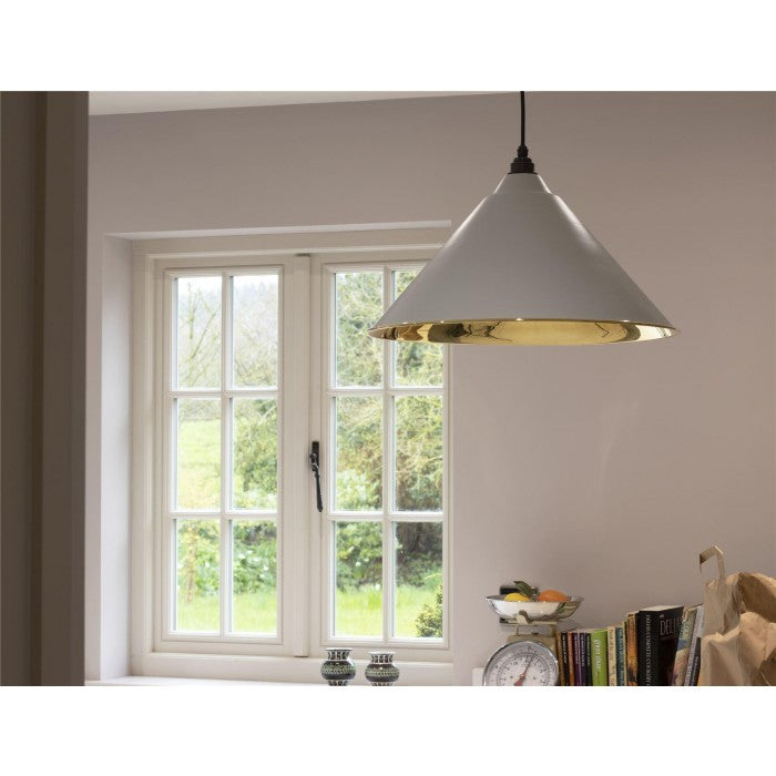 Light Matte Grey Conical Interior Pendant Hanging Light