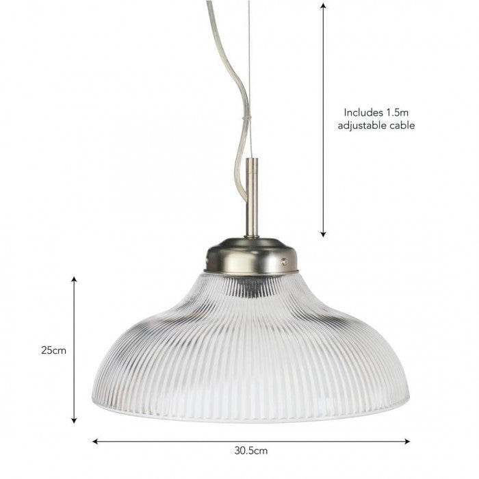 "Limoges" Retro Hanging Pendant Light With Dimensions
