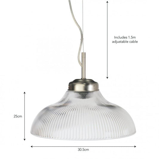 "Limoges" Retro Hanging Pendant Light With Dimensions