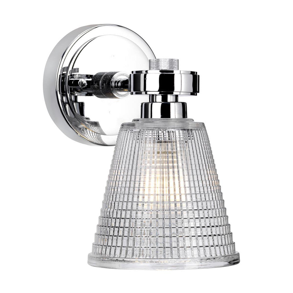 'Lisle' Polished Chrome Cone Wall Light
