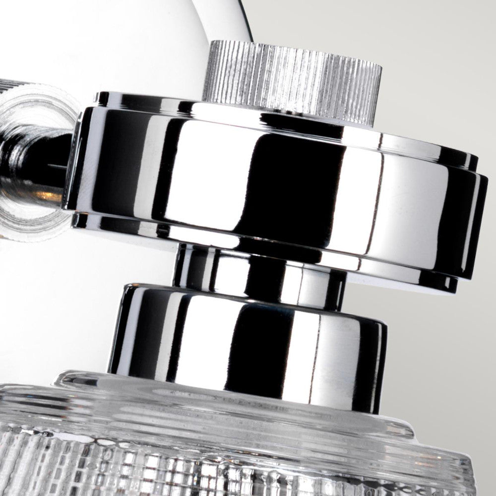 View of a chrome finial