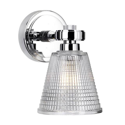 'Lisle' Polished Chrome Cone Wall Light - thumbnail