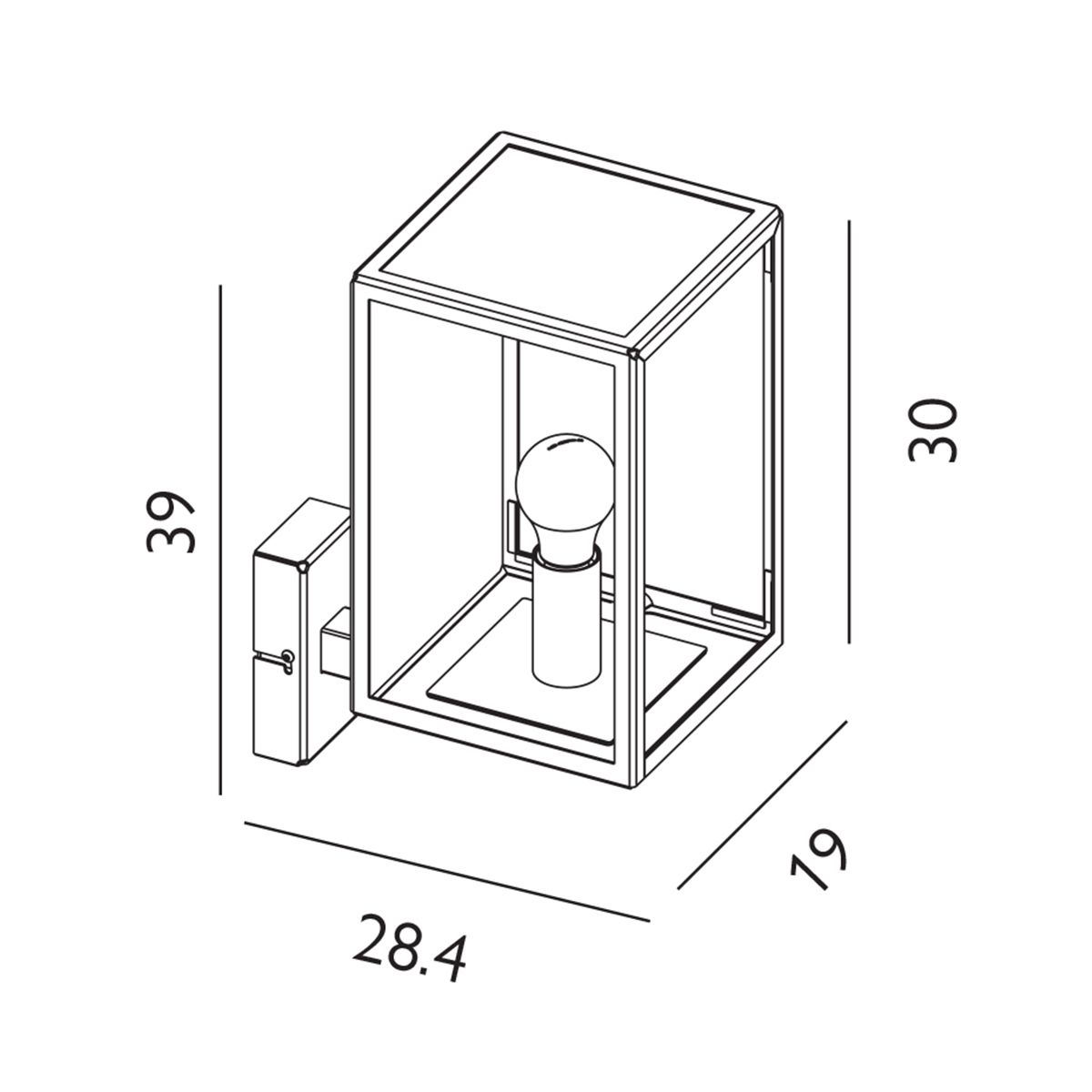 reine wall light sizes
