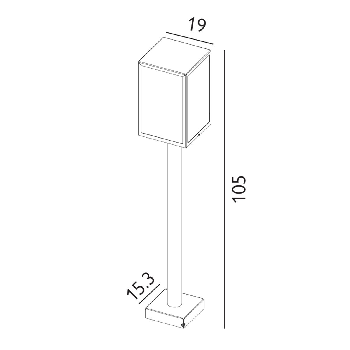 reine bollard light sizes