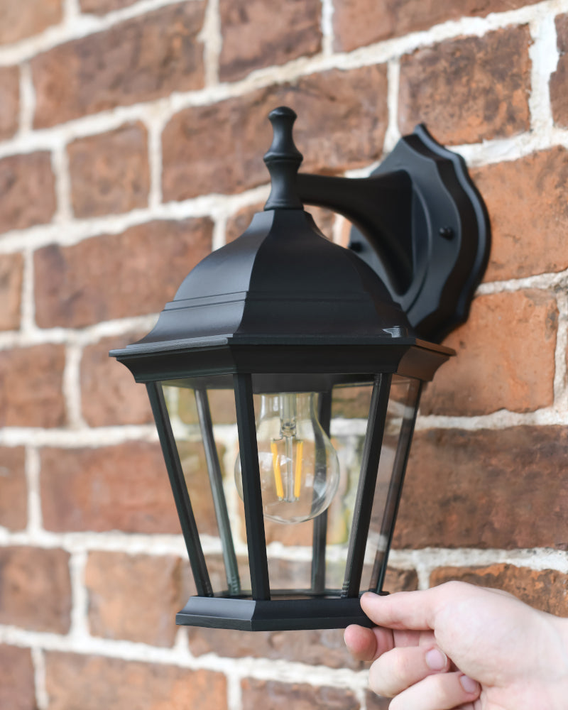 Life size scale of the 'Longmoore' wall light 