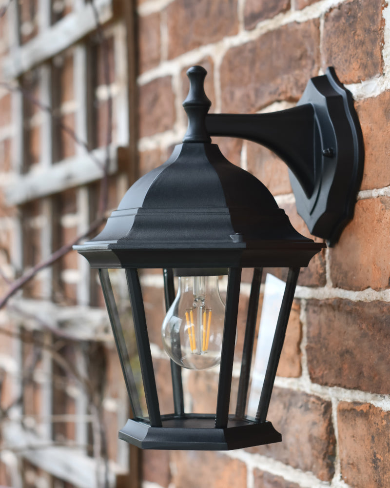 Side profile of the hexagonal wall light 