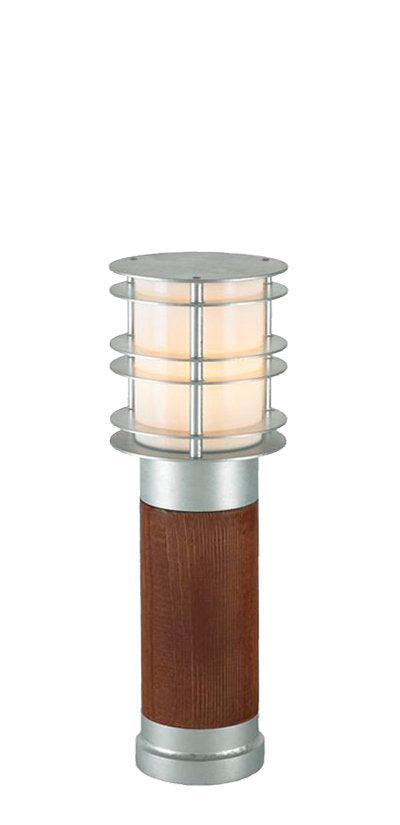 Low Level Natural Wood and Steel Driveway Light