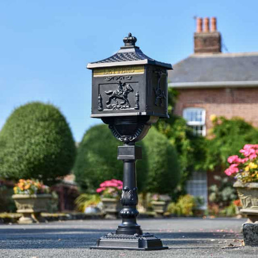 Matt Black 'Huntley' Freestanding Post Box - thumbnail
