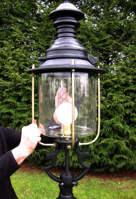 Medium belgravia lantern in garden