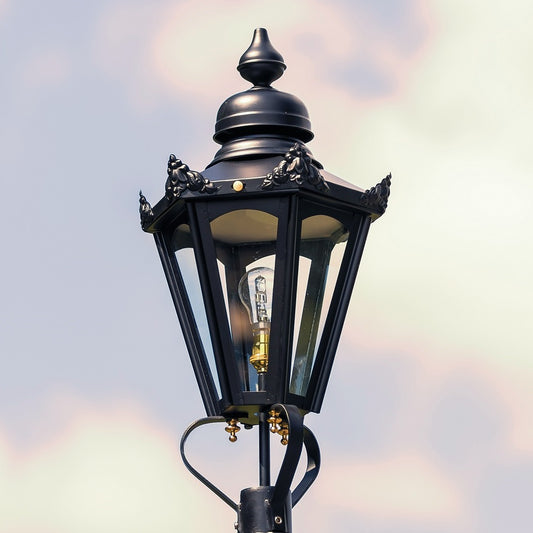 Medium Black Hexagonal Victorian Lantern
