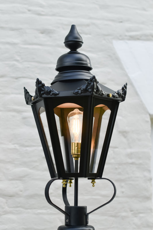Medium Black Hexagonal Victorian Lantern