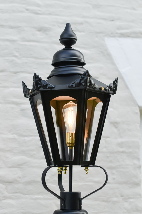 73cm Black Hexagon Lantern