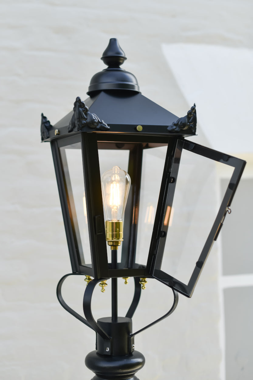 Medium Black Victorian Lamp Post Lantern