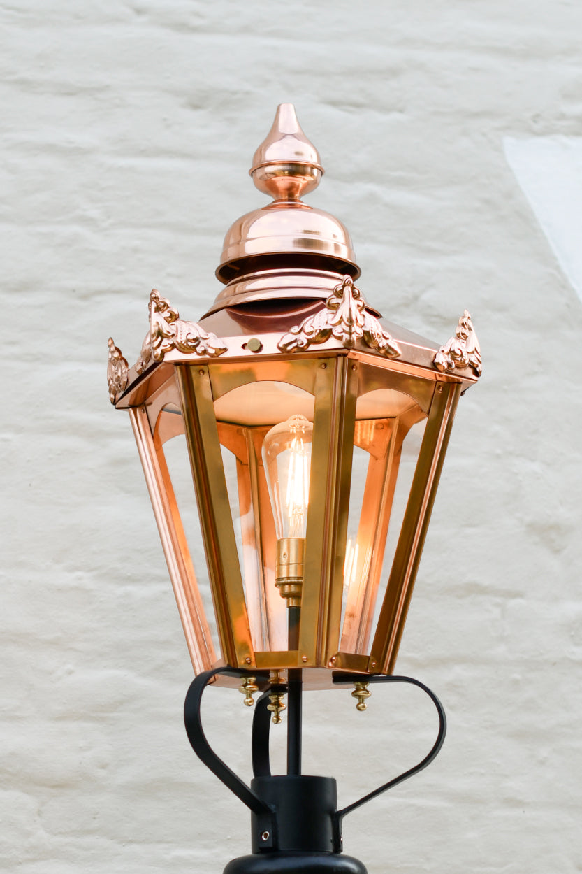 73cm Copper Hexagon Lantern