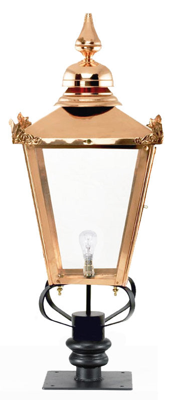 Copper Lantern and Pillar Post