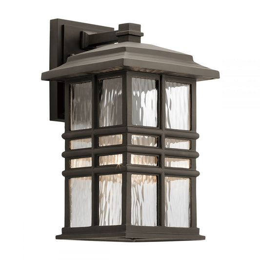 Medium Rustic Bronze Square Hanging Wall Light