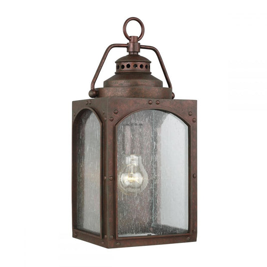 Medium Rustic Copper Finish Gas-Lamp Style Wall Lantern