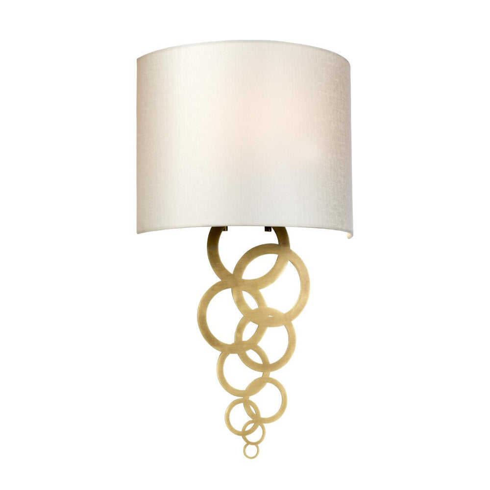 Medium 'Wrinstone' Contemporary Antique Brass Wall Light