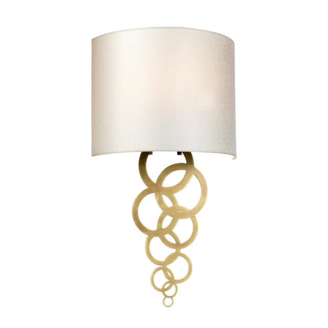 Medium 'Wrinstone' Contemporary Antique Brass Wall Light - thumbnail
