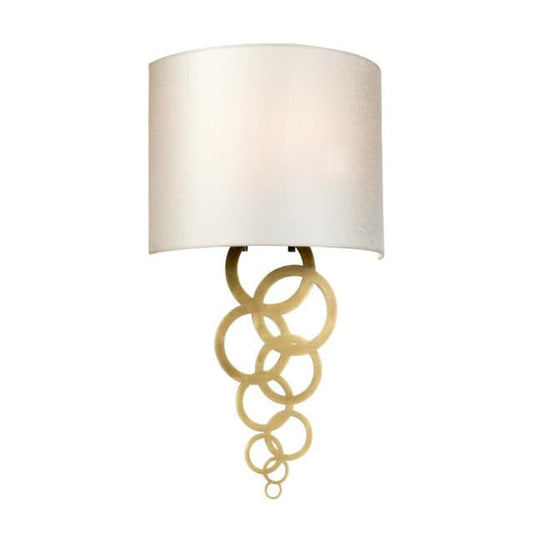 Medium 'Wrinstone' Contemporary Antique Brass Wall Light - thumbnail
