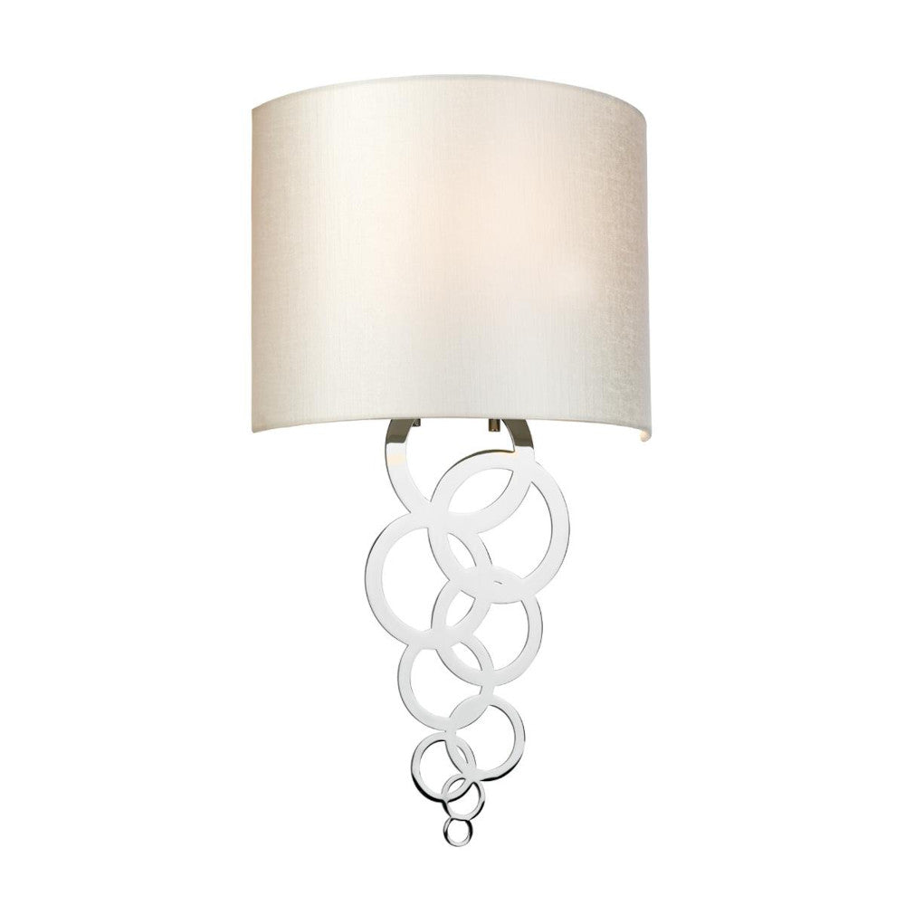 Medium 'Wrinstone' Contemporary Polished Chrome Wall Light