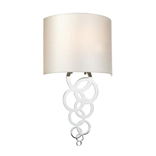 Medium 'Wrinstone' Contemporary Polished Chrome Wall Light - thumbnail