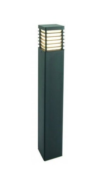 'Melbourne' Large Squared Black Bollard - thumbnail