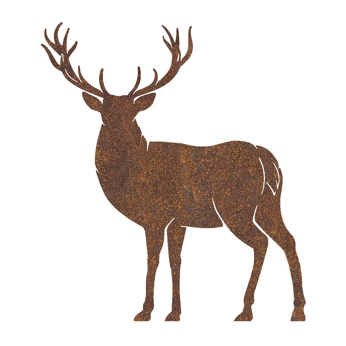 Rustic Stag Garden Sheet Steel Silhouette