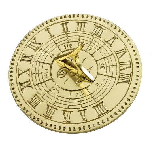 Contemporary Polished Brass Sundial