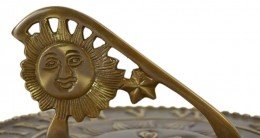 Antique Brass Sunrays and Starlight Sundial