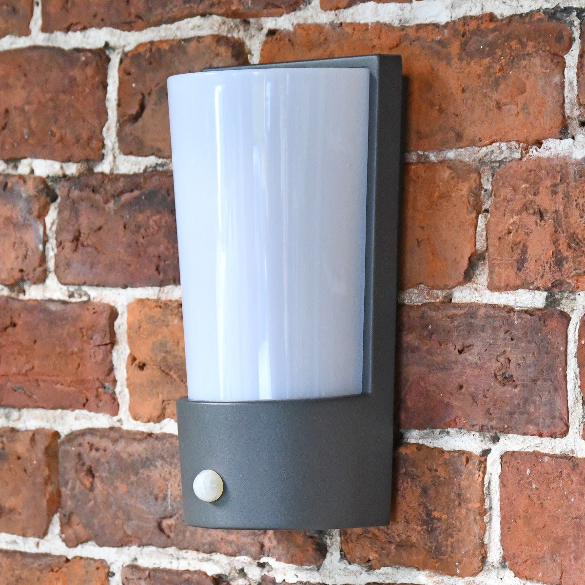 Grey Modern Flush Wall Light With PIR Sensor