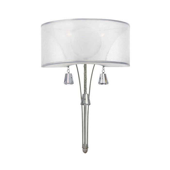 Modern Interior Wall Light With Hanging Crystal Accents