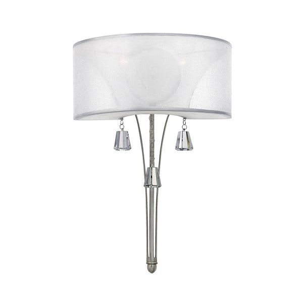 Modern Interior Wall Light With Hanging Crystal Accents