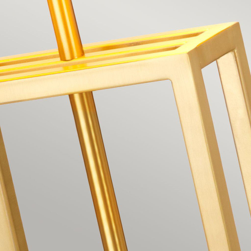 Close up of the brass stand