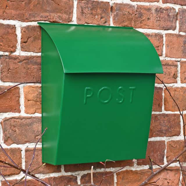 The Green Lockable 'Montcour' Modern Post Box - thumbnail