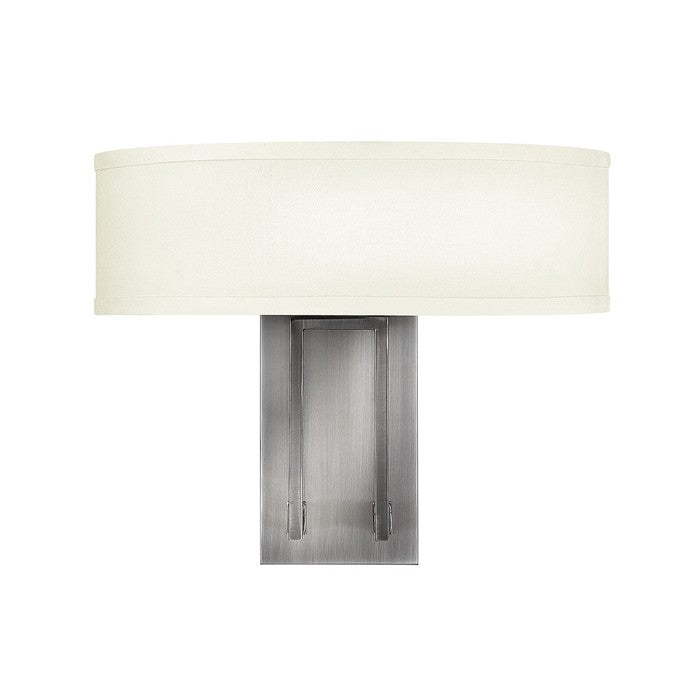 Modern Two Bulb Interior Wall Light With Cream Shade