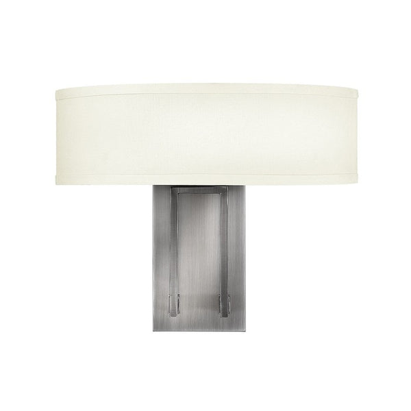 Modern Two Bulb Interior Wall Light With Cream Shade