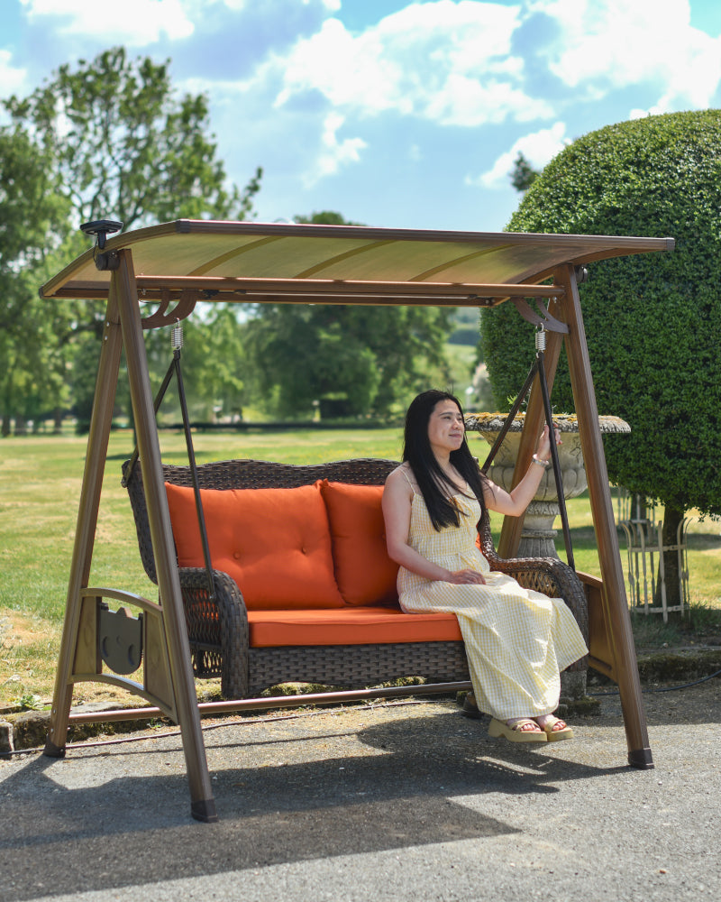 Life size scale of the 'Moresby' swing seat