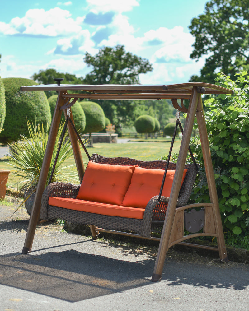 Side profile of the 'Moresby' garden seat