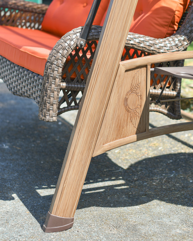 Close up of the pattern on the side of the seat