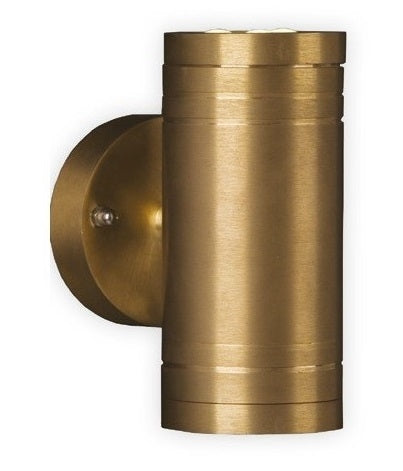 Natural Brass Up and Down Modern Wall Light